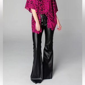 Buddy Love Flare Faux Leather‎ Blend Pants Size 24